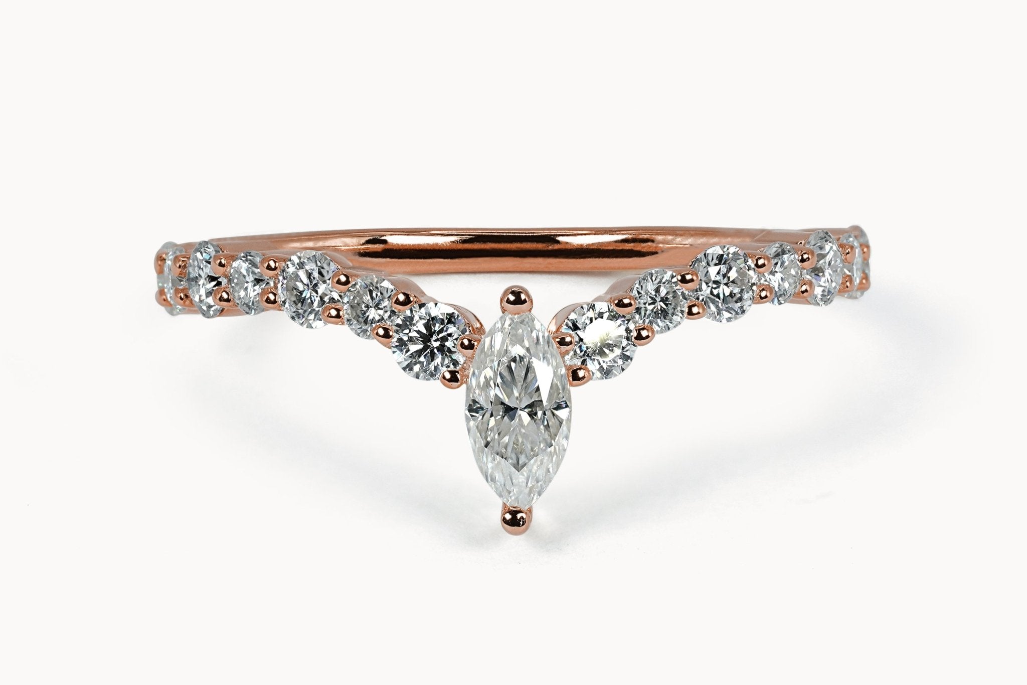 Apex Marquise Ring – Hochwertiger Schmuck: Ring mit Lab Grown Diamant in 14K Gelbgold von VON RUWEN GmbH