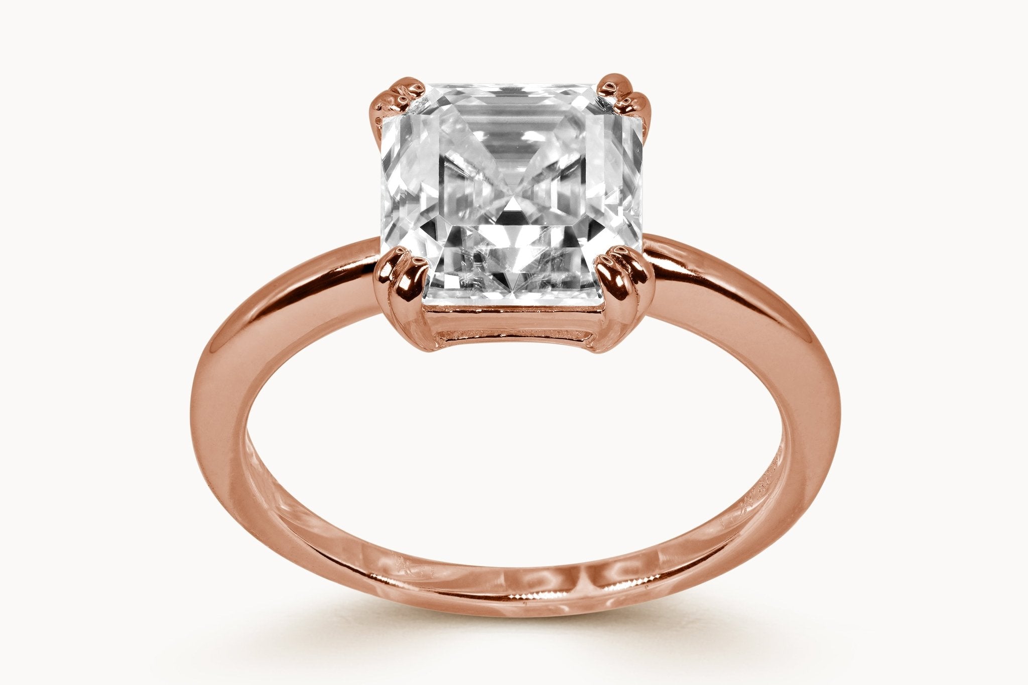 Asscher Solitaire Ring – Hochwertiger Schmuck: Ring mit Lab Grown Diamant in 18K Gelbgold von VON RUWEN GmbH