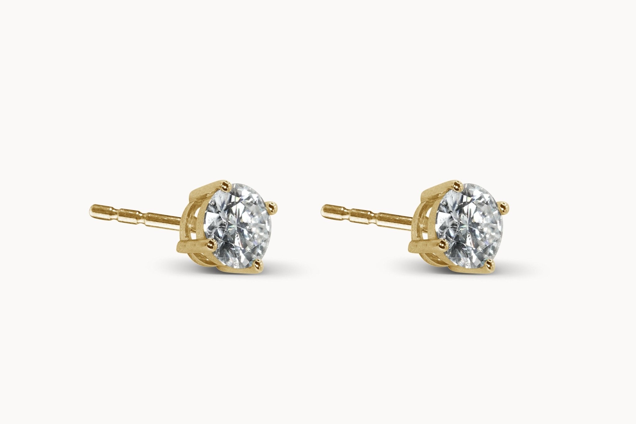 Brillant Ohrstecker – Hochwertiger Schmuck: Ohrstecker mit Lab Grown Diamant in 14K Gelbgold von VON RUWEN GmbH