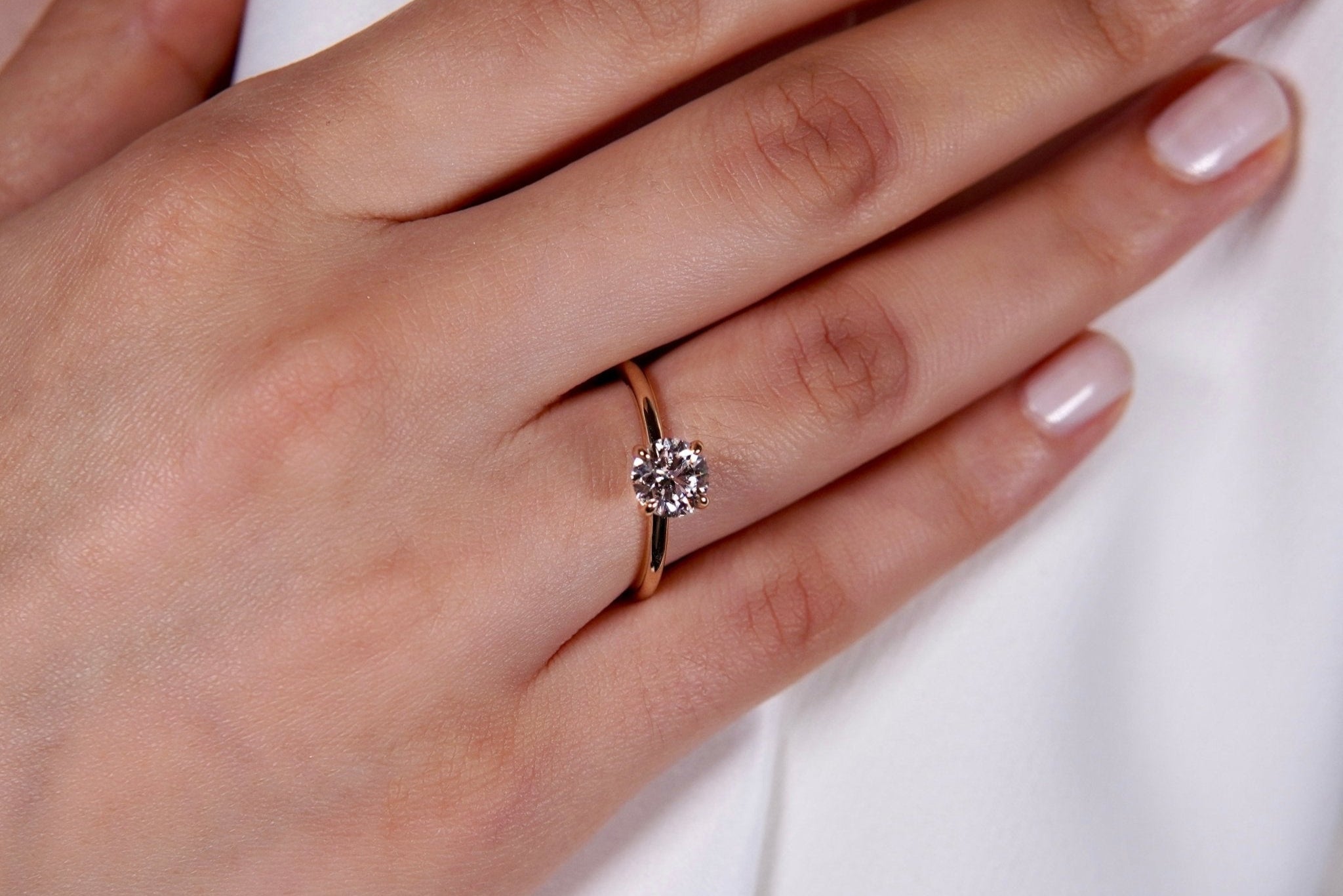 Brillant Solitaire Ring – Hochwertiger Schmuck: Ring mit Lab Grown Diamant in 18K Gelbgold von VON RUWEN GmbH