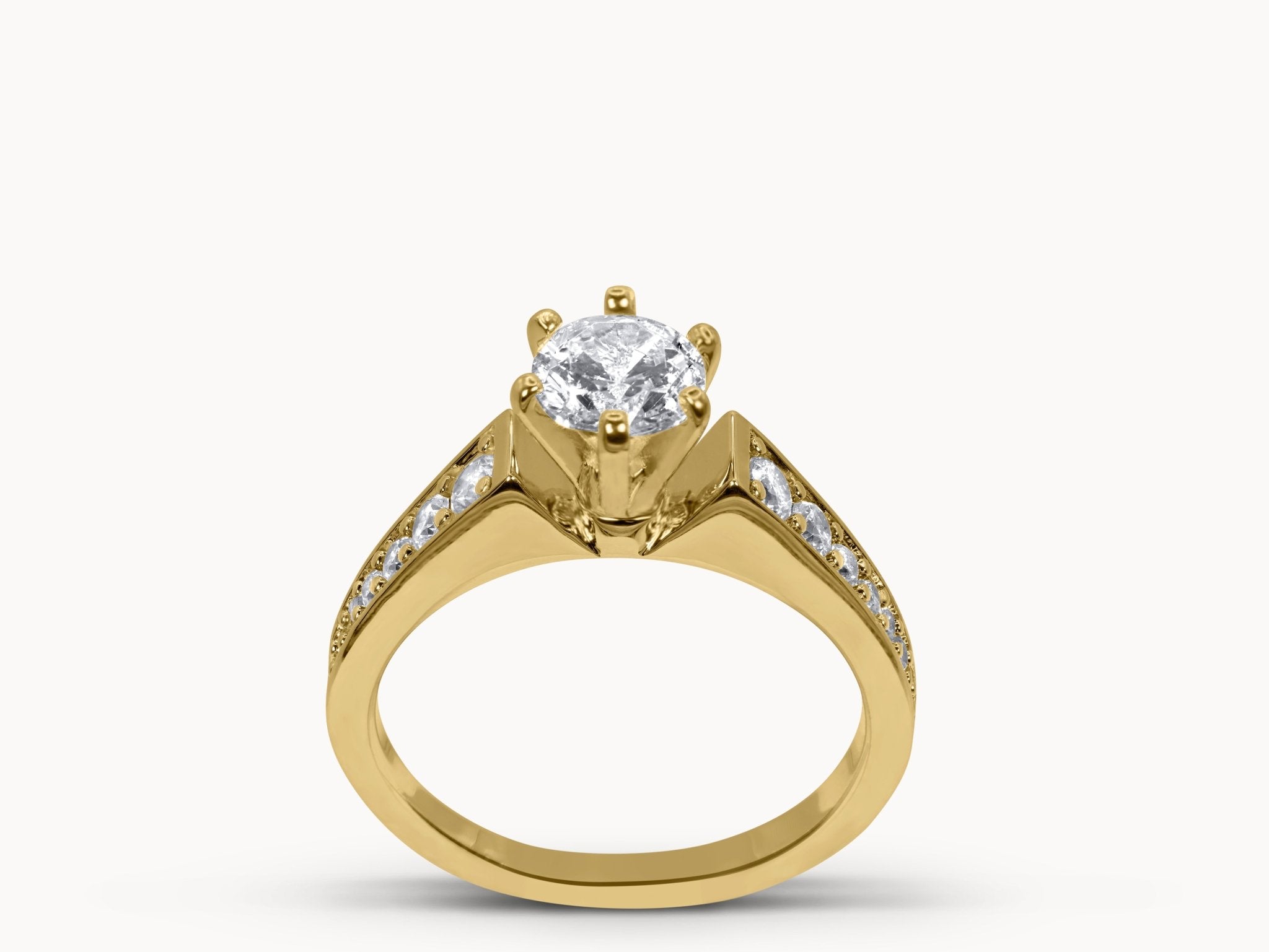 Eclipse Ring – Hochwertiger Schmuck: Ring mit Lab Grown Diamant in 18K Gelbgold von VON RUWEN GmbH