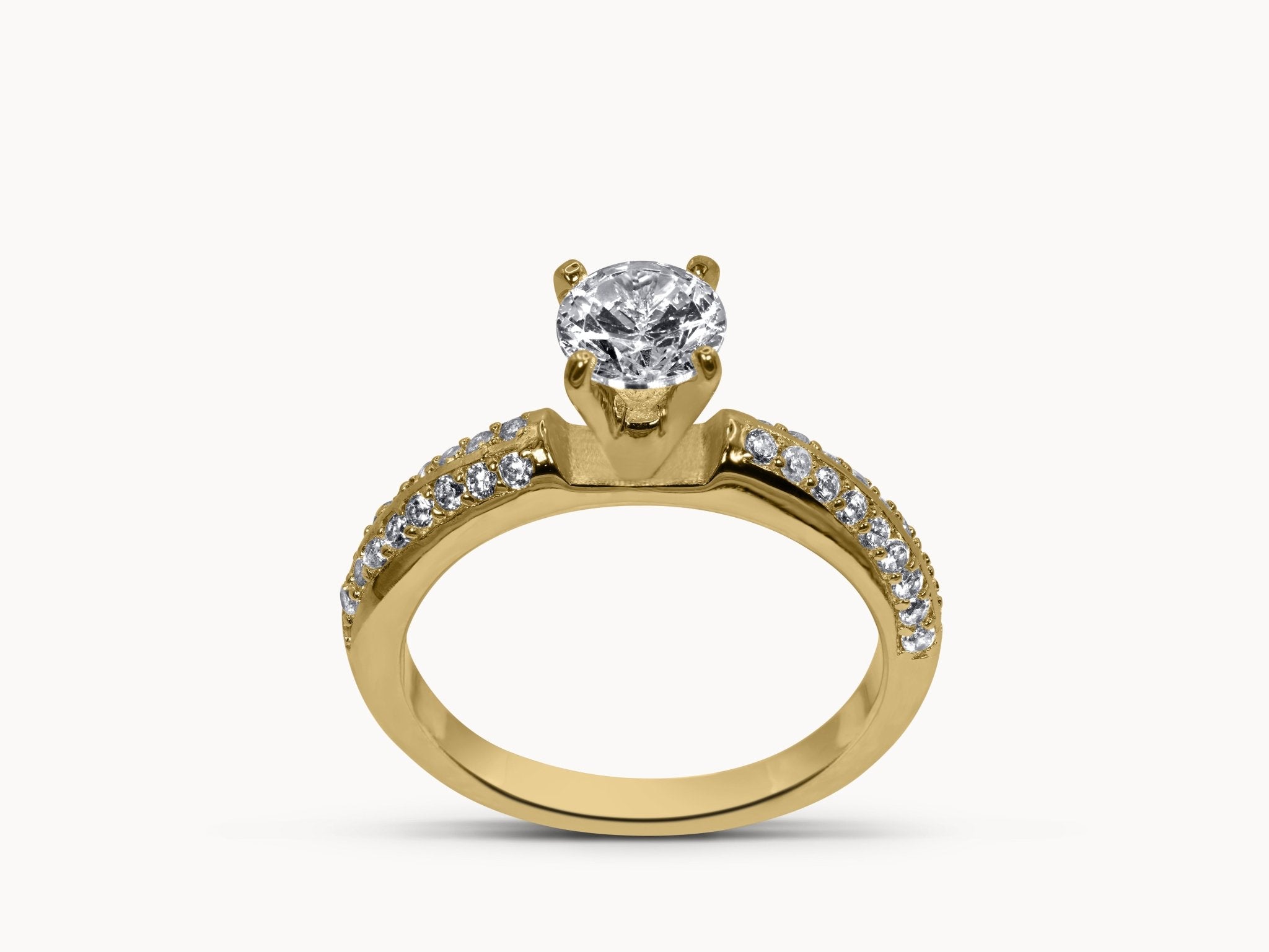 Eternal Spark Ring – Hochwertiger Schmuck: Ring mit Lab Grown Diamant in 18K Gelbgold von VON RUWEN GmbH