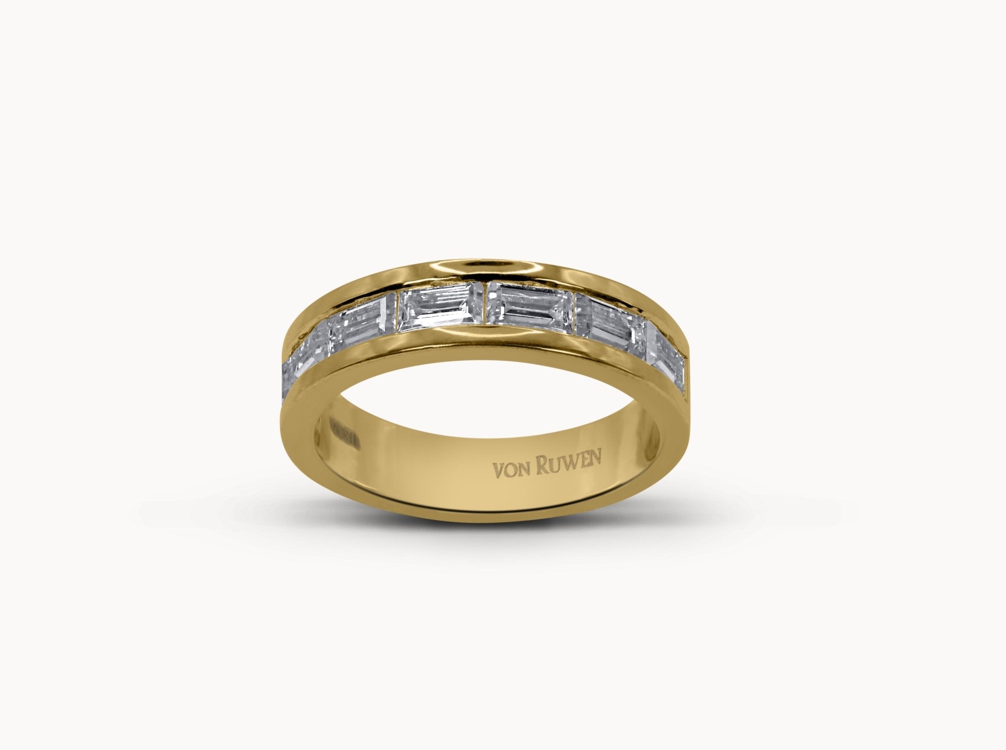 Luminar Royale Ring – Hochwertiger Schmuck: Ring mit Moissanit in 14K Gelbgold von VON RUWEN GmbH