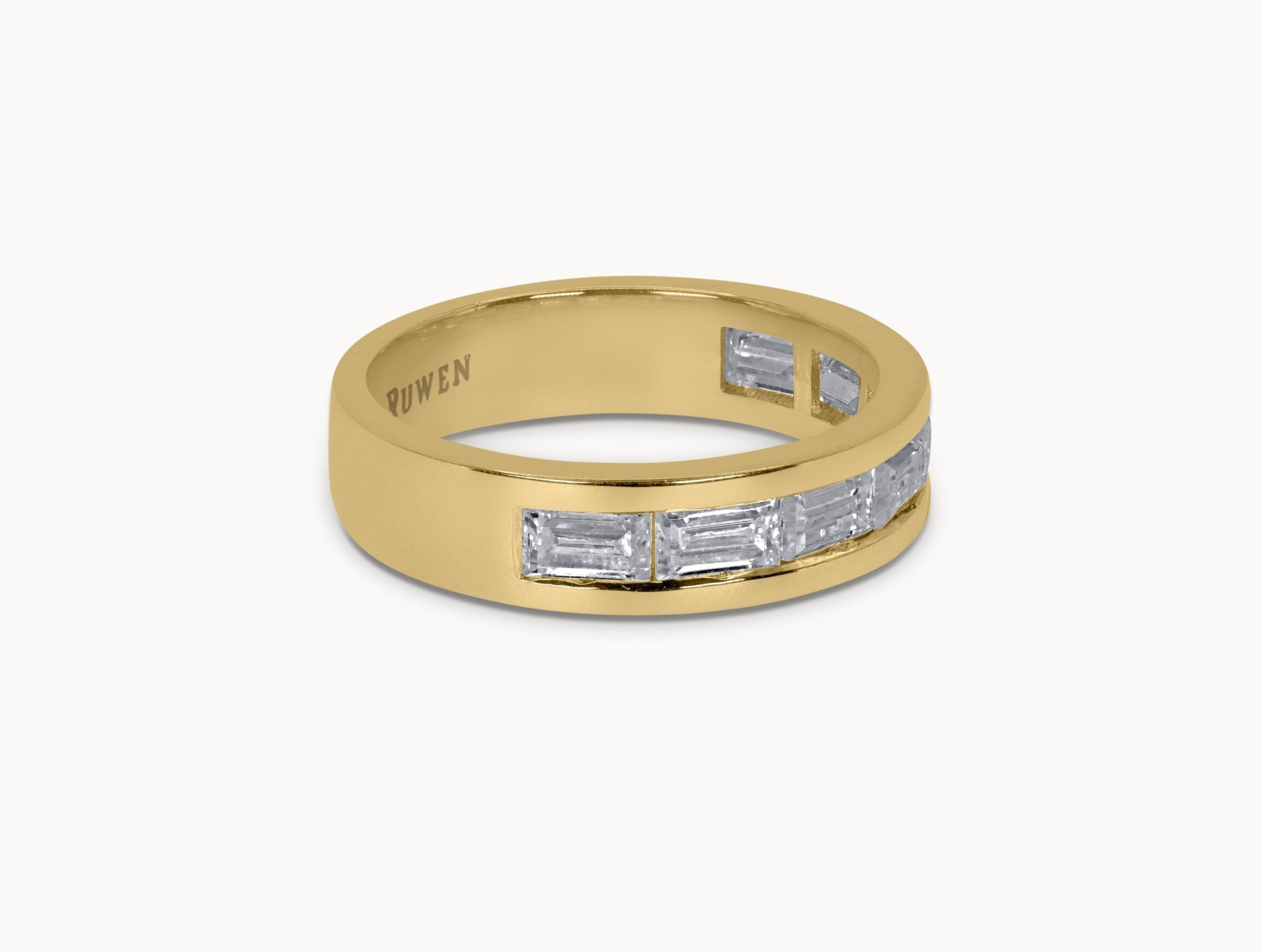 Luminar Royale Ring – Hochwertiger Schmuck: Ring mit Moissanit in 14K Gelbgold von VON RUWEN GmbH