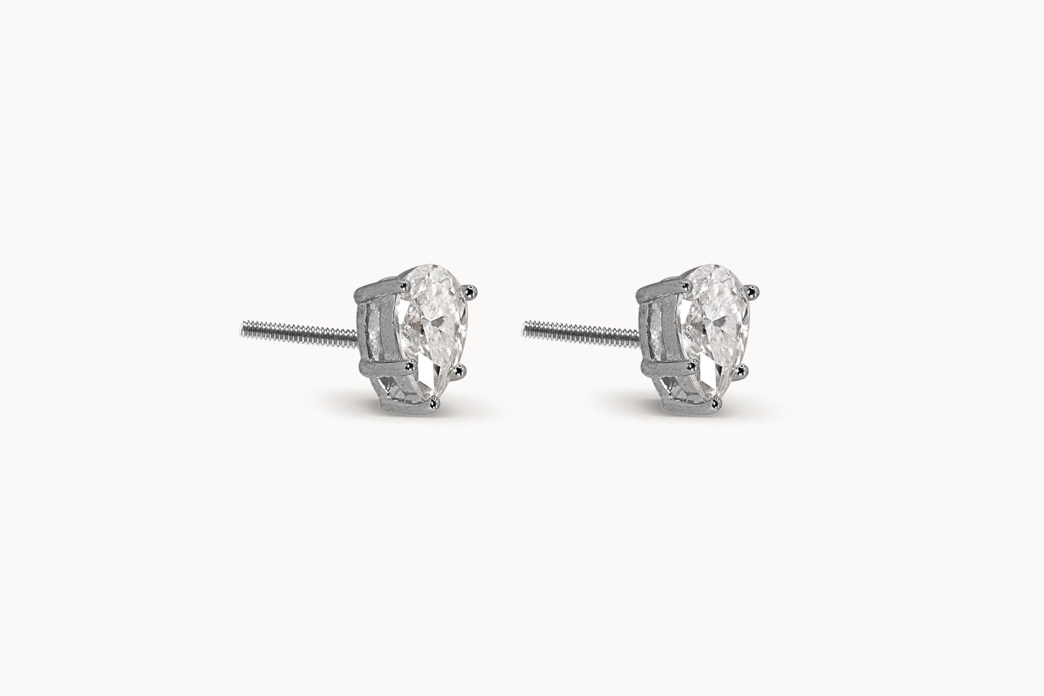 Pear Ohrstecker – Hochwertiger Schmuck: Ohrstecker mit Lab Grown Diamant in 14K Gelbgold von VON RUWEN GmbH