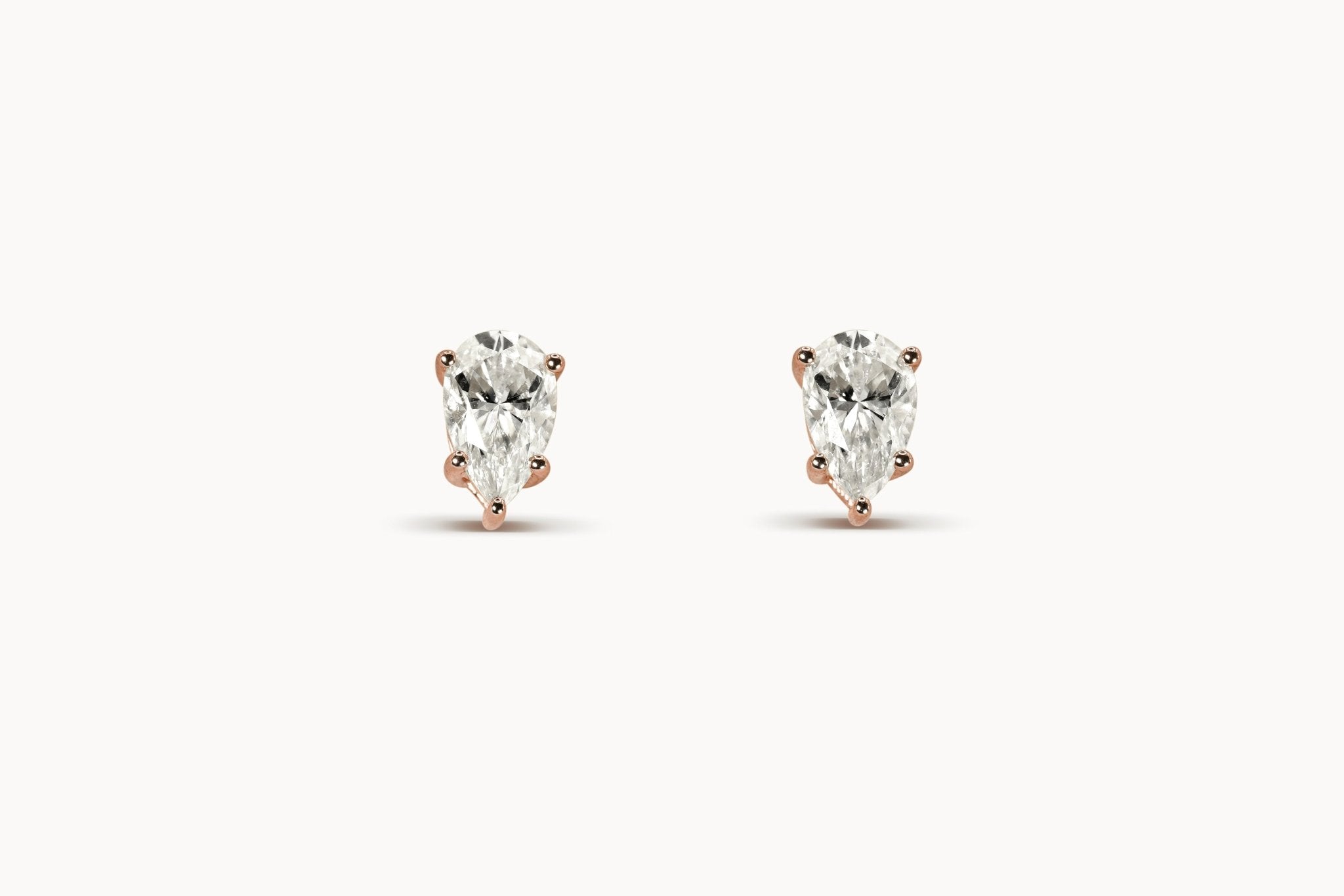 Pear Ohrstecker – Hochwertiger Schmuck: Ohrstecker mit Lab Grown Diamant in 14K Gelbgold von VON RUWEN GmbH