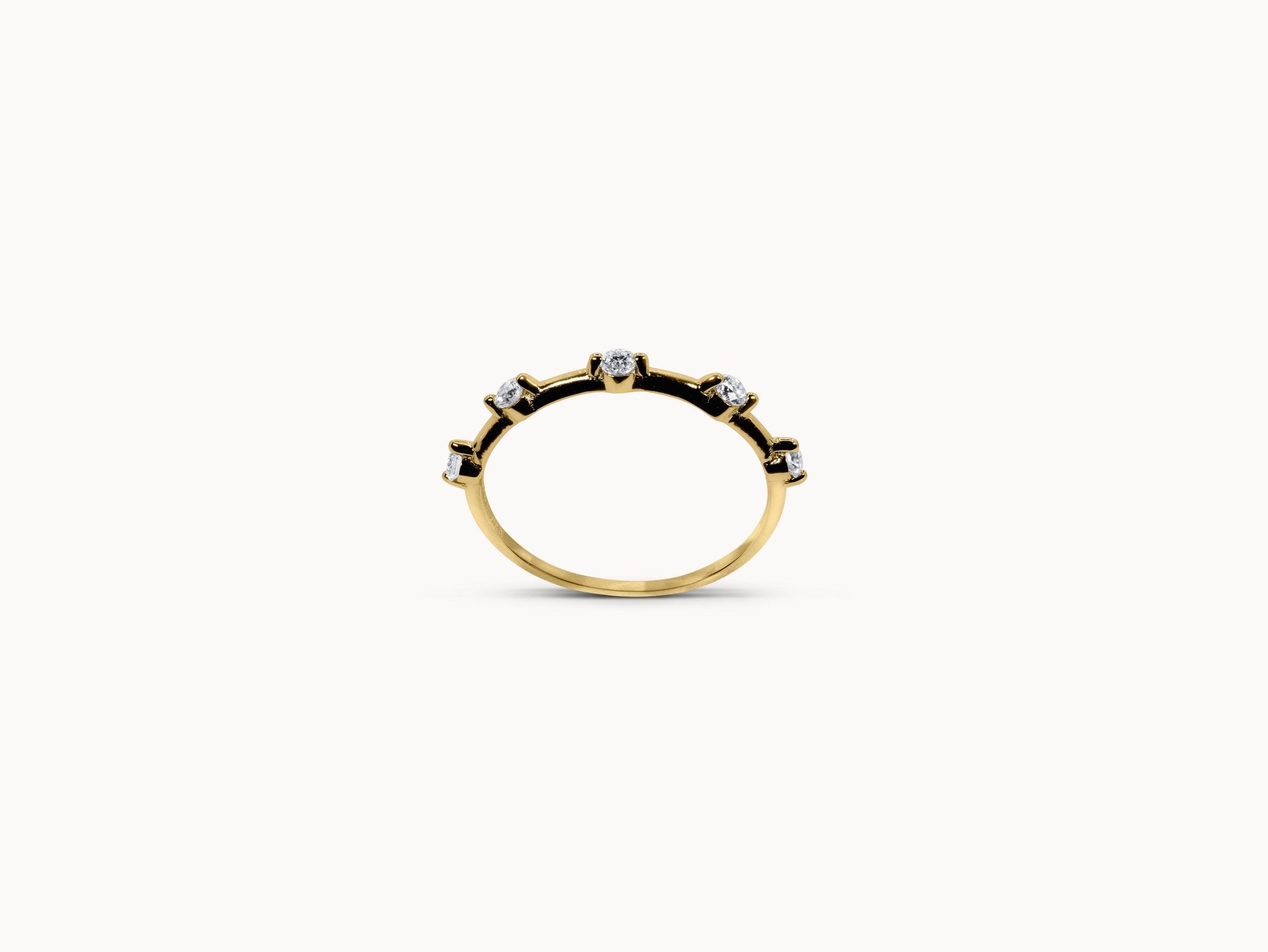 Stellar Grace Ring – Hochwertiger Schmuck: Ring mit Lab Grown Diamant in 14K Gelbgold von VON RUWEN GmbH