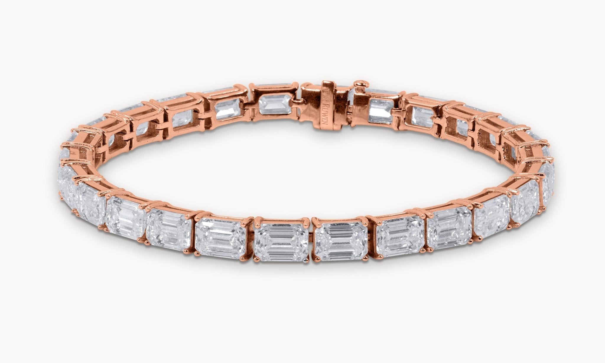 Tennisarmband Emerald – Hochwertiger Schmuck: Armband mit Lab Grown Diamant in 14K Gelbgold von VON RUWEN GmbH