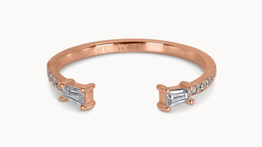 Trapeze Harmony Ring – Hochwertiger Schmuck: Ring mit Lab Grown Diamant in 14K Gelbgold von VON RUWEN GmbH