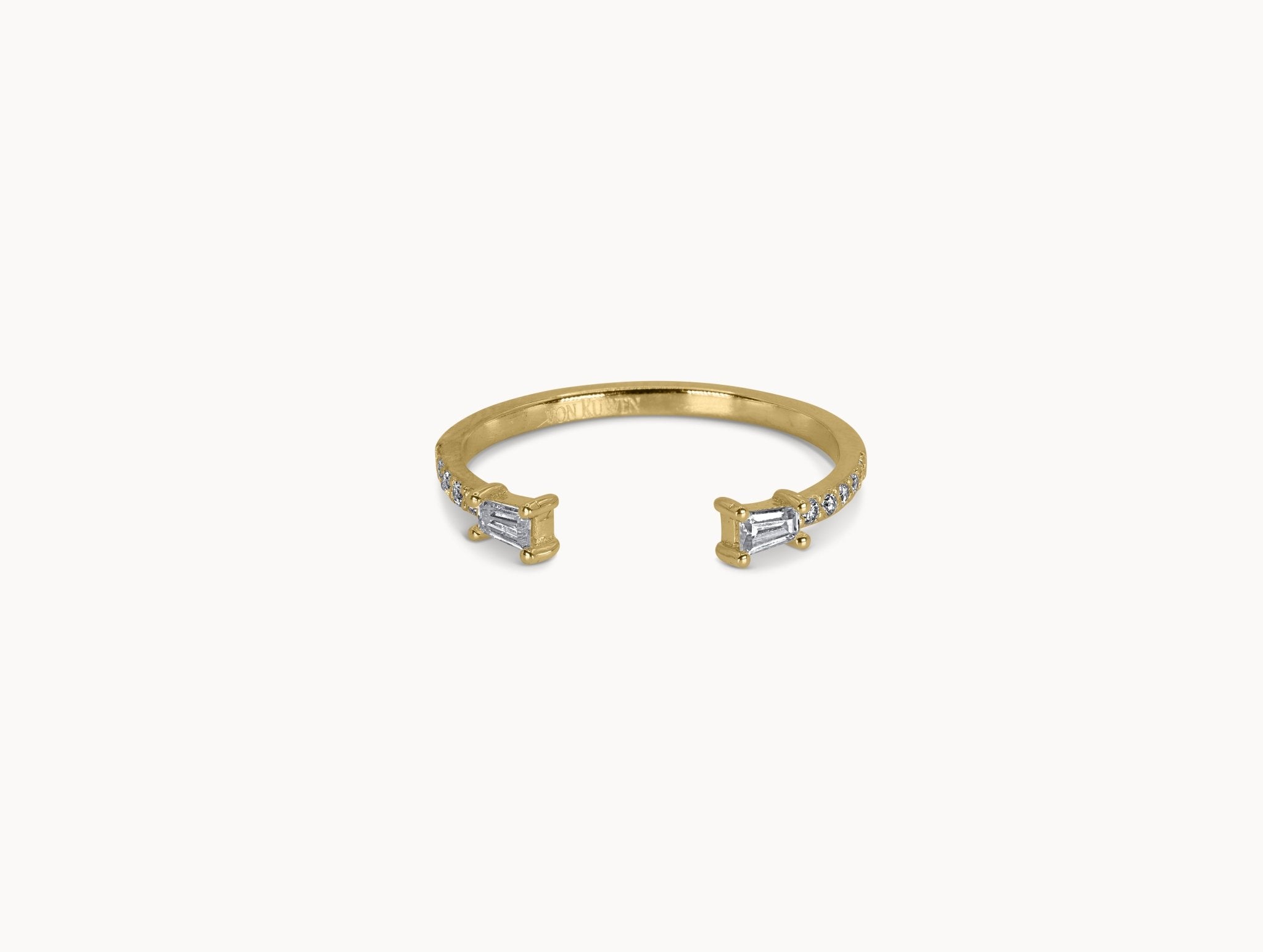 Trapeze Harmony Ring – Hochwertiger Schmuck: Ring mit Lab Grown Diamant in 14K Gelbgold von VON RUWEN GmbH