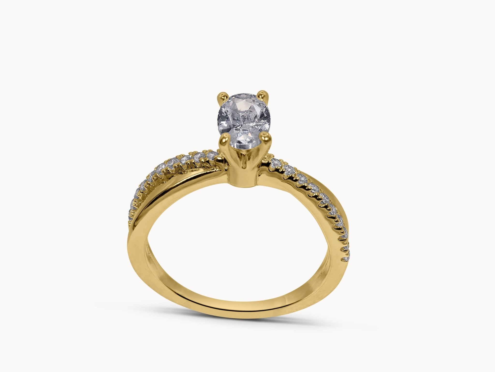 Twilight Serenade Ring – Hochwertiger Schmuck: Ring mit Lab Grown Diamant in 18K Gelbgold von VON RUWEN GmbH