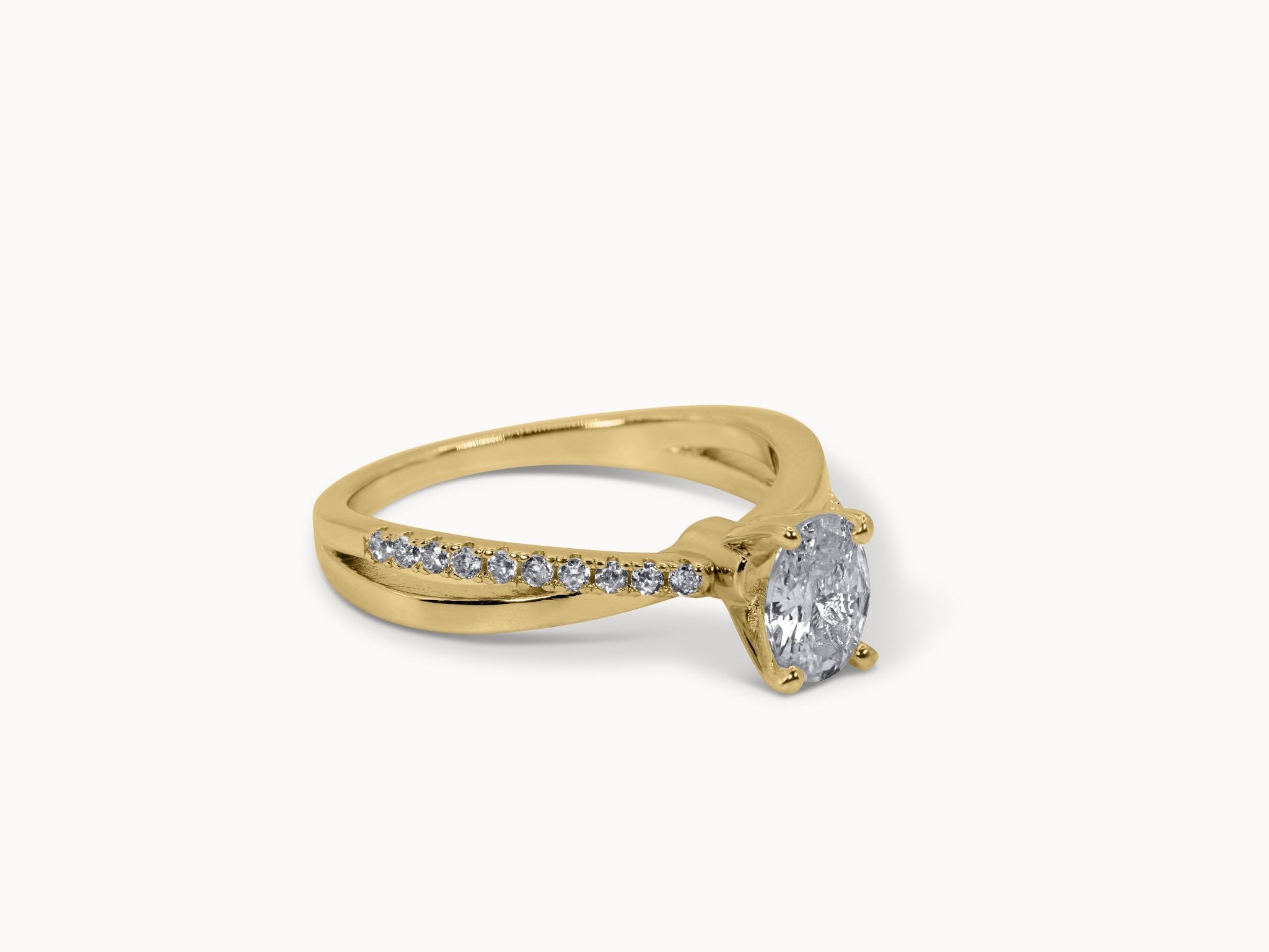 Twilight Serenade Ring – Hochwertiger Schmuck: Ring mit Lab Grown Diamant in 18K Gelbgold von VON RUWEN GmbH