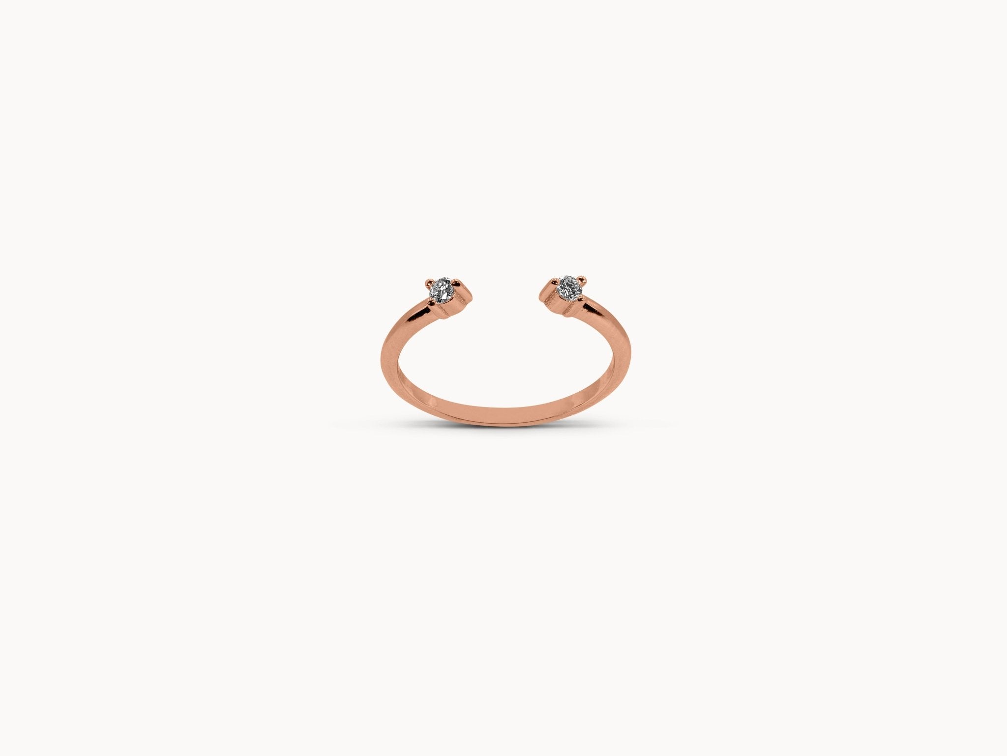 Twin Starlight Ring – Hochwertiger Schmuck: Ring mit Lab Grown Diamant in 14K Gelbgold von VON RUWEN GmbH