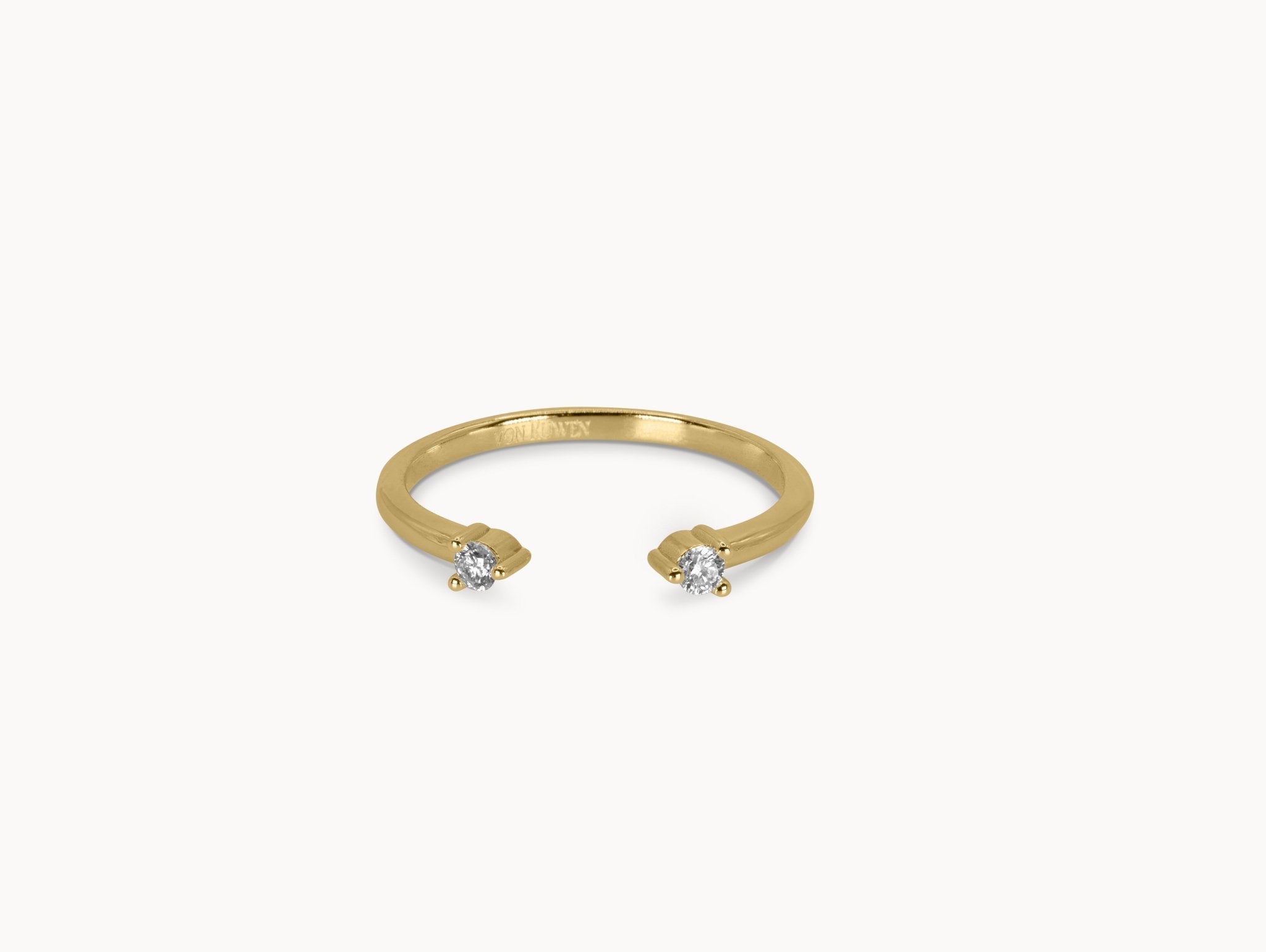 Twin Starlight Ring – Hochwertiger Schmuck: Ring mit Lab Grown Diamant in 14K Gelbgold von VON RUWEN GmbH