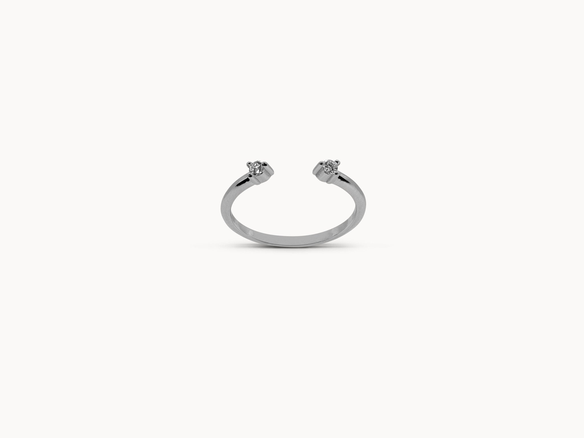 Twin Starlight Ring – Hochwertiger Schmuck: Ring mit Lab Grown Diamant in 14K Gelbgold von VON RUWEN GmbH