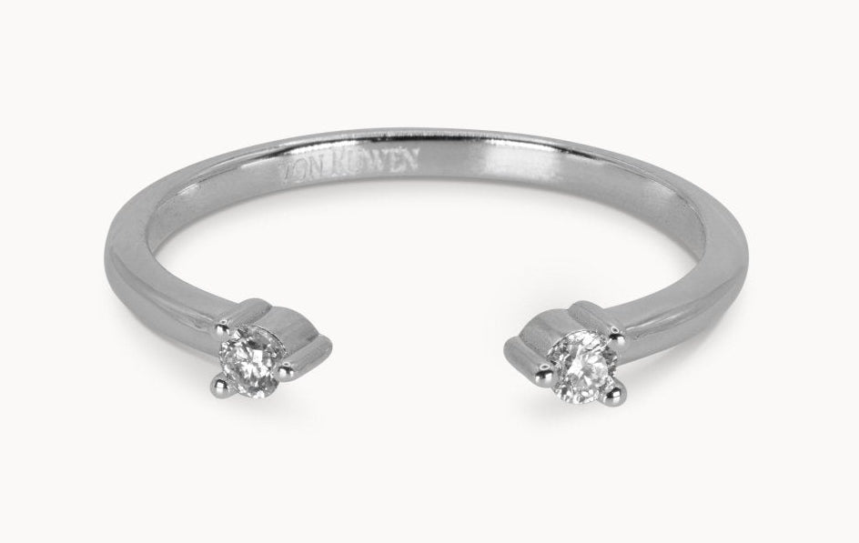 Twin Starlight Ring – Hochwertiger Schmuck: Ring mit Lab Grown Diamant in 14K Gelbgold von VON RUWEN GmbH