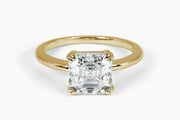 Asscher Solitaire Ring – Hochwertiger Schmuck: Ring mit Lab Grown Diamant in 18K Gelbgold von VON RUWEN GmbH